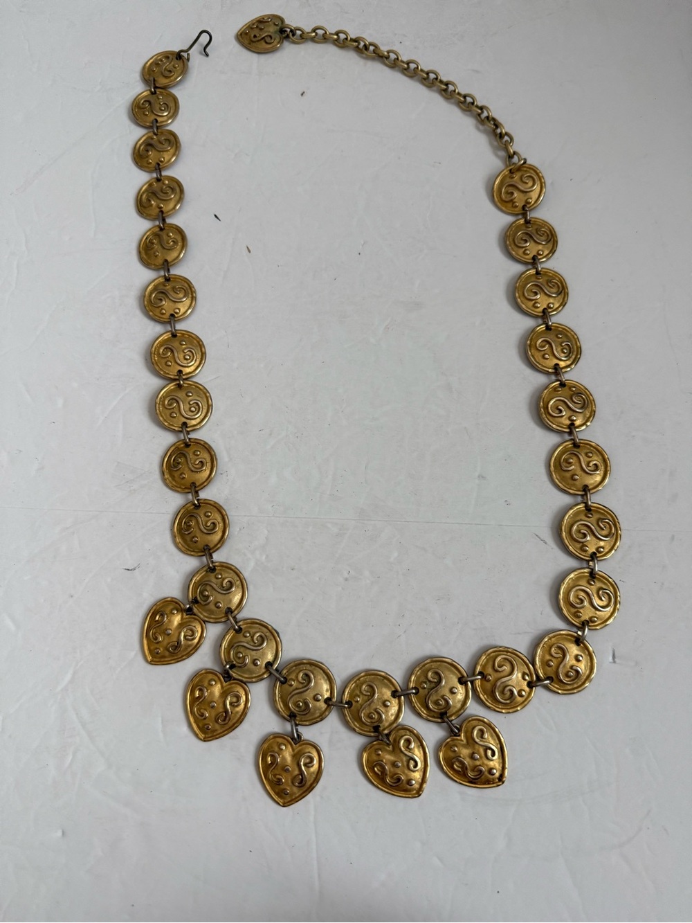 Edouard Rambaud Necklace Etruscan Revival Gold Chain Belt Bib Choker Necklace